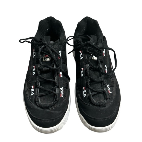 Men’s Fila D-Formation Black Sneakers Size 10 1/2 - Picture 2 of 6